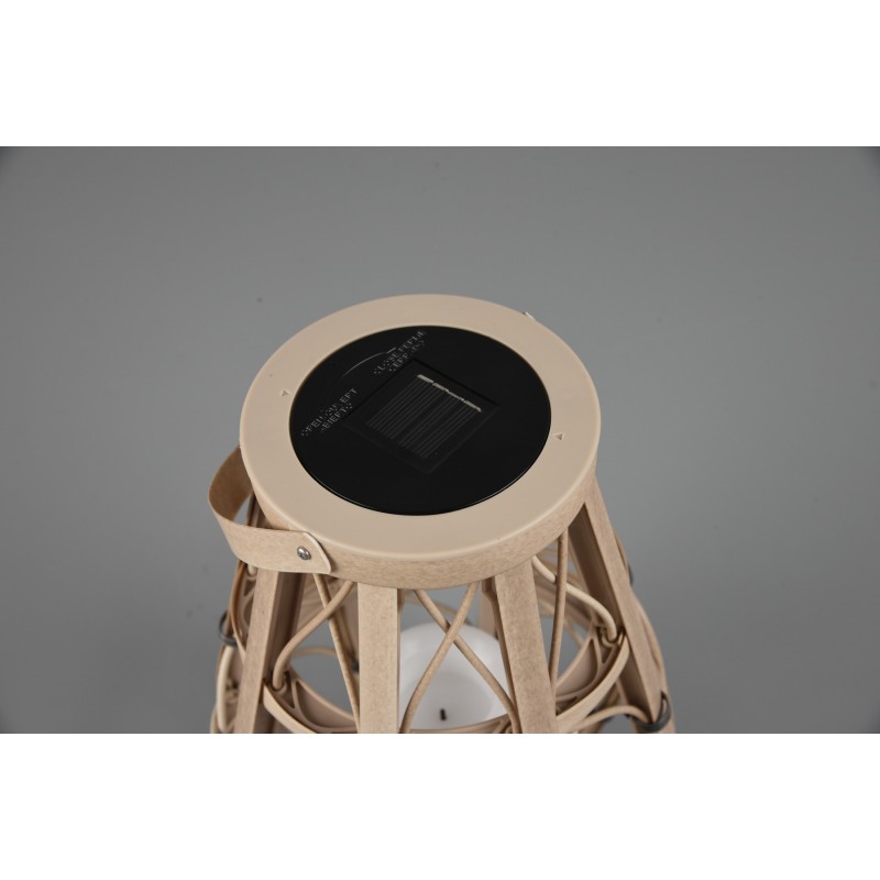 48,95 € Free Shipping | Outdoor lamp Reality Vinto 0.3W Ø 17 cm. Table Lamp. Replaceable LED. Darkness sensing Terrace and garden. Modern Style. Plastic and polycarbonate. Beige Color