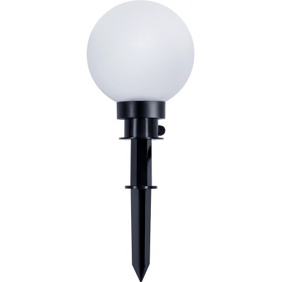 照明家具 Reality Bolo E27 Ø 20 cm. 带钉的发光球体，用于固定在地面上 阳台 和 花园. 现代的 风格. 塑料 和 聚碳酸酯. 黑色的 颜色