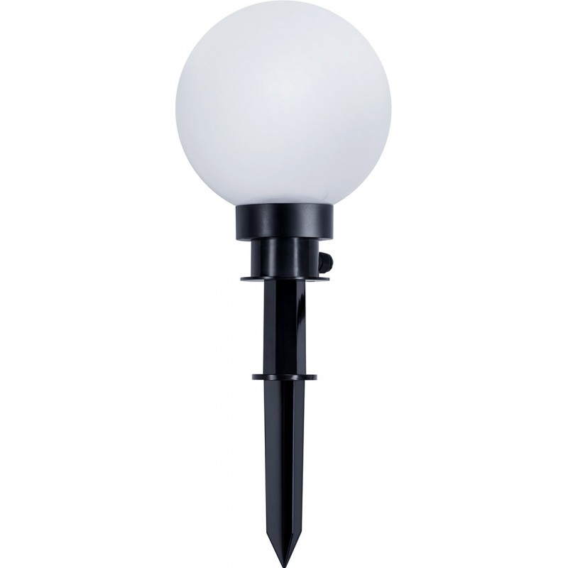 33,95 € 免费送货 | 照明家具 Reality Bolo E27 Ø 20 cm. 带钉的发光球体，用于固定在地面上 阳台 和 花园. 现代的 风格. 塑料 和 聚碳酸酯. 黑色的 颜色