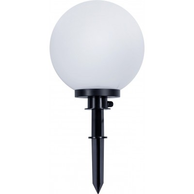 58,95 € 免费送货 | 发光信标 Reality Bolo Ø 30 cm. 带钉的发光球体，用于固定在地面上 阳台 和 花园. 现代的 风格. 塑料 和 聚碳酸酯. 黑色的 颜色