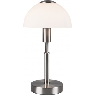 Lampe de table Reality Don Ø 17 cm. Fonction tactile Salle et chambre. Style moderne. Métal. Couleur nickel mat