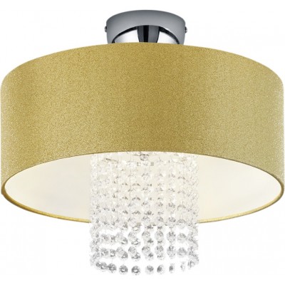 Ceiling lamp Reality King Cylindrical Shape Ø 40 cm. Living room and bedroom. Modern Style. Metal casting. Plated chrome Color