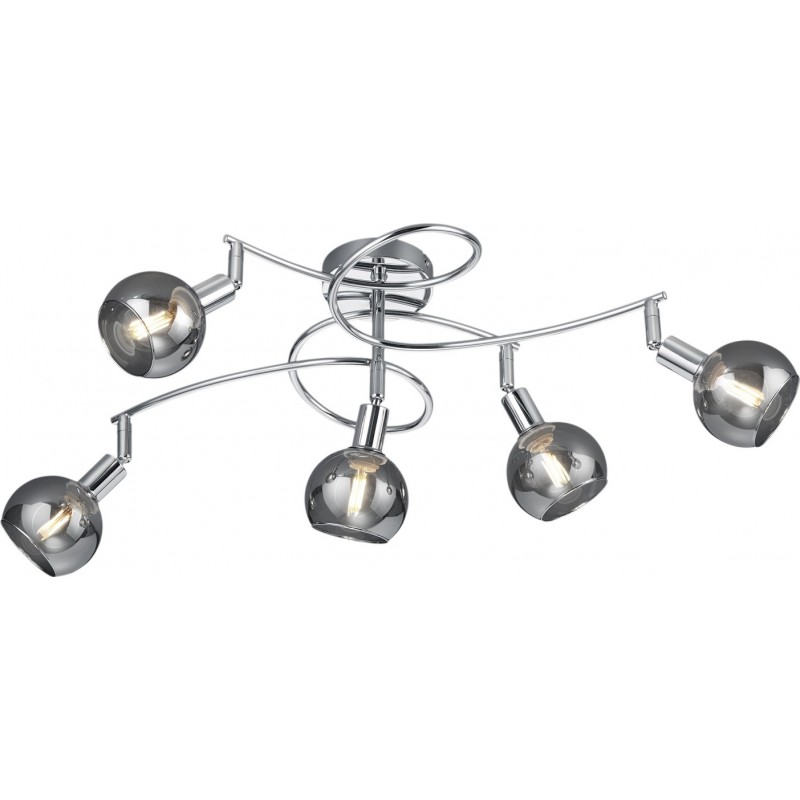106,95 € Free Shipping | Chandelier Reality Brest Angular Shape 66×33 cm. Living room and bedroom. Modern Style. Metal casting. Plated chrome Color