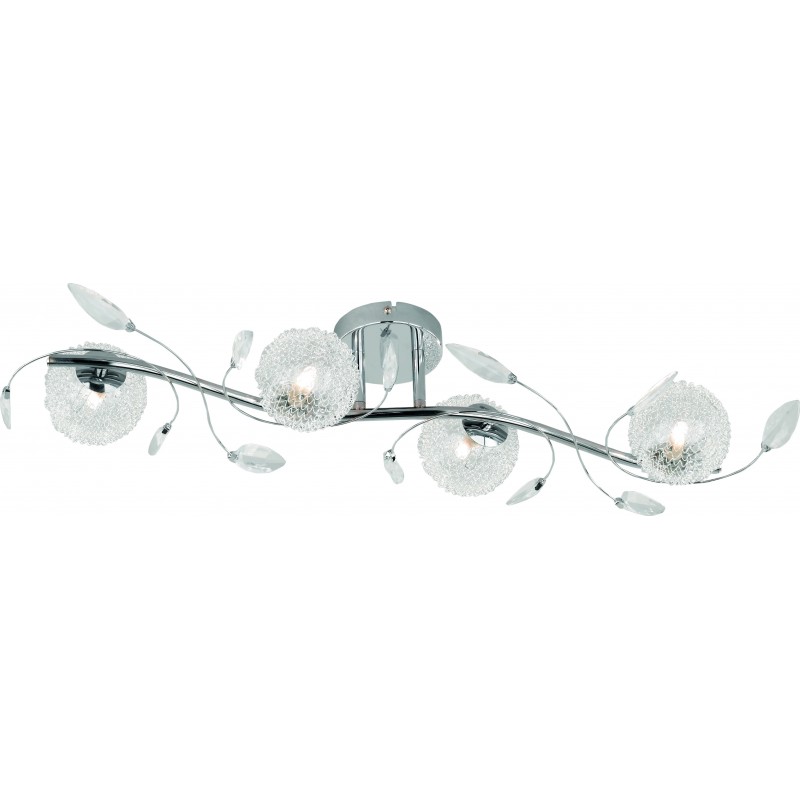 41,95 € Kostenloser Versand | Deckenlampe Reality Wire Erweiterte Gestalten 80×28 cm. Wohnzimmer und schlafzimmer. Modern Stil. Metall. Überzogenes chrom Farbe