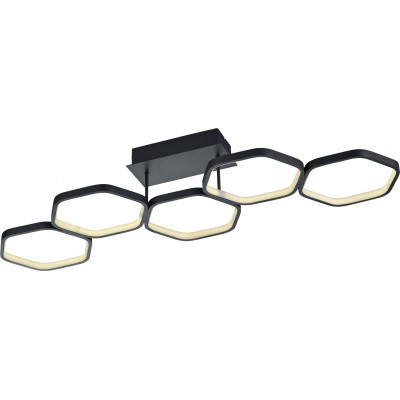 153,95 € Free Shipping | Ceiling lamp Reality Vigo 24W 3000K Warm light. 90×30 cm. Integrated LED Metal casting. Anthracite Color