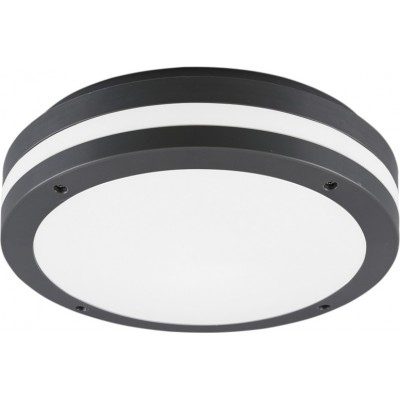 45,95 € Free Shipping | Outdoor lamp Reality Kendal 12W 3000K Warm light. Ø 30 cm. Ceiling light. Integrated LED Terrace and garden. Modern Style. Plastic and polycarbonate. Anthracite Color