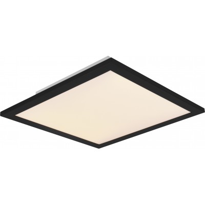 Panel LED Reality Alpha 13.5W LED 3000K Luz cálida. 30×30 cm. LED integrado. Montaje en techo y pared Salón y dormitorio. Estilo moderno. Metal. Color negro