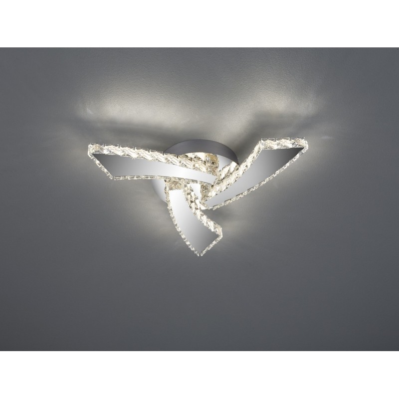 46,95 € Free Shipping | Indoor ceiling light Reality Phin 18W Ø 41 cm. Integrated LED. Ceiling and wall mounting Living room and bedroom. Modern Style. Metal casting. Plated chrome Color