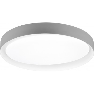 89,95 € Free Shipping | Hanging lamp Reality Zeta 24W Ø 48 cm. Dimmable multicolor RGBW LED. Remote control Living room and bedroom. Modern Style. Plastic and polycarbonate. Gray Color