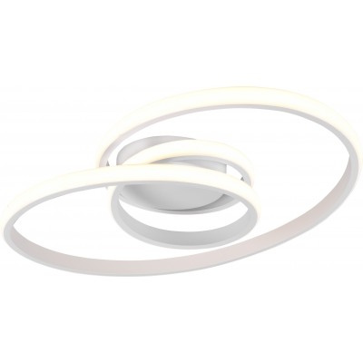 159,95 € 送料無料 | シーリングランプ Reality Sansa 18.5W 4000K ニュートラルライト. 53×43 cm. 統合されたLED リビングルーム そして ベッドルーム. モダン スタイル. 金属. 白い カラー