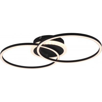 156,95 € Envio grátis | Lâmpada pendurada Reality Arribo 30W 3000K Luz quente. 61×35 cm. LED RGBW multicolorido regulável. Controle remoto Sala de estar e quarto. Estilo moderno. Fundição de metais. Cor preto