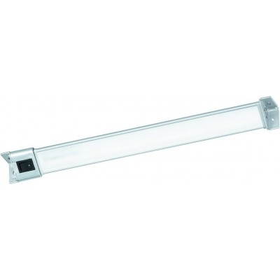 LED tube Reality Slim 4W LED 3000K Warm light. 30×4 cm. Luminaire for cabinets with adaptation for corners and independent switch. Integrated LED Kitchen. Modern Style. Plastic and Polycarbonate. Gray Color