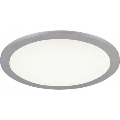 105,95 € Free Shipping | Indoor ceiling light Reality Alima 15W Round Shape Ø 30 cm. Dimmable multicolor RGBW LED. WiZ Compatible Living room and bedroom. Modern Style. Plastic and Polycarbonate. Gray Color