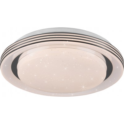 室内顶灯 Reality Atria 10.5W 圆形的 形状 Ø 27 cm. 明星效应。 可调光多色 RGBW LED。 遥控 客厅 和 卧室. 现代的 风格. 塑料 和 聚碳酸酯. 白色的 颜色