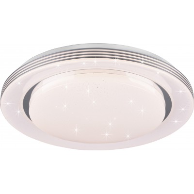 Luz de teto interna Reality Atria 22.5W Ø 58 cm. Efeito estrela. LED RGBW multicolorido regulável. Controle remoto Plástico e policarbonato. Cor branco