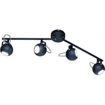 Indoor spotlight Reality Bastia 70×17 cm. Directional light Living room and bedroom. Modern Style. Metal casting. Black Color