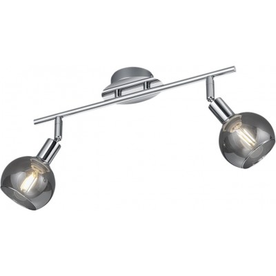 29,95 € Free Shipping | Indoor spotlight Reality Brest 40×21 cm. Ceiling and wall mounting Living room and bedroom. Modern Style. Metal casting. Plated chrome Color