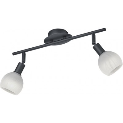 Lámpara de techo Reality Brest 40×21 cm. Montaje en techo y pared Salón y dormitorio. Estilo moderno. Metal. Color negro