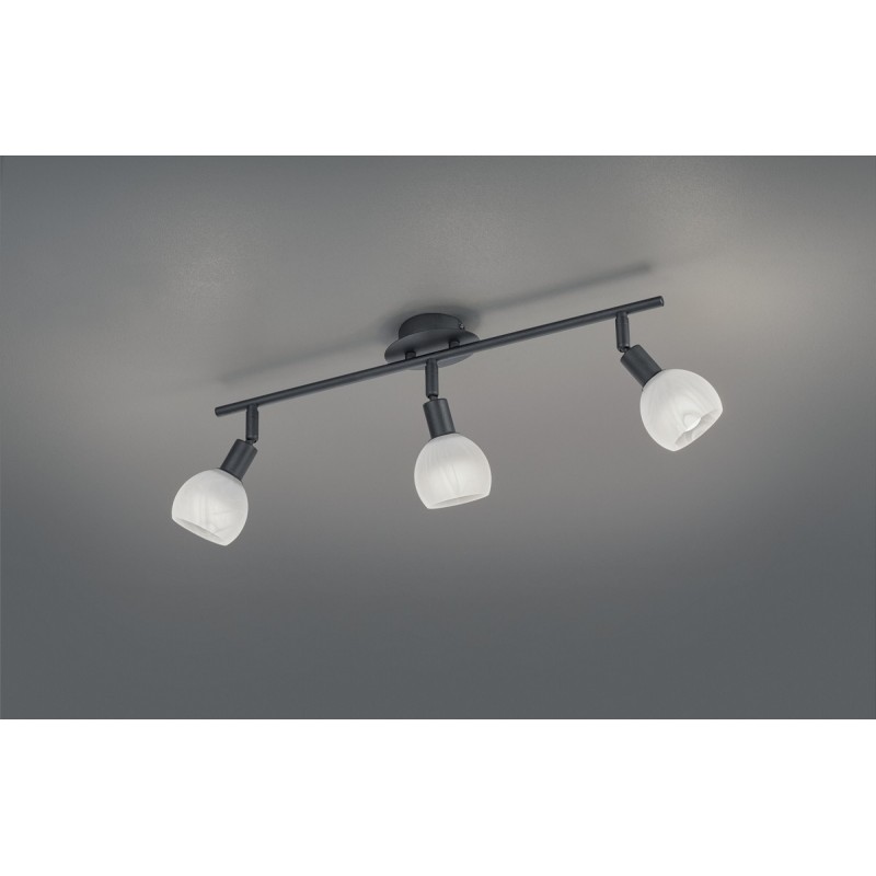 25,95 € Free Shipping | Indoor spotlight Reality Brest 58×21 cm. Ceiling and wall mounting Living room and bedroom. Modern Style. Metal casting. Black Color