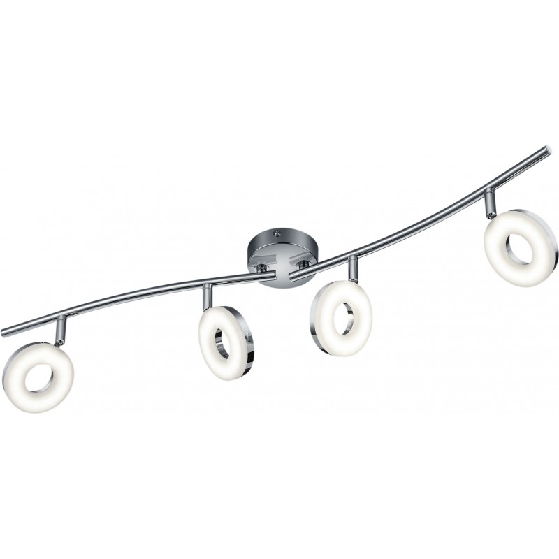 85,95 € Free Shipping | Indoor spotlight Reality Rennes 4W 3000K Warm light. 76×19 cm. Dimmable LED. Directional light Living room and bedroom. Modern Style. Metal casting. Plated chrome Color