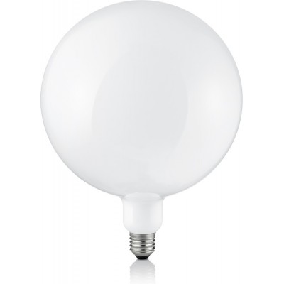 LED電球 Reality Globo 6.5W E27 LED Ø 20 cm. 調光可能なマルチカラーRGBWLED。 WiZ互換 リビングルーム そして ベッドルーム. モダン スタイル. ガラス. 白い カラー