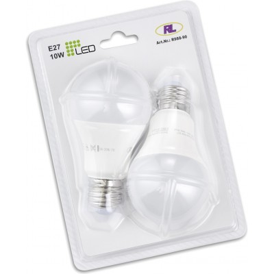 10,95 € Free Shipping | LED light bulb Reality Bombilla 10W E27 LED 3000K Warm light. Ø 6 cm. Plastic and polycarbonate. White Color