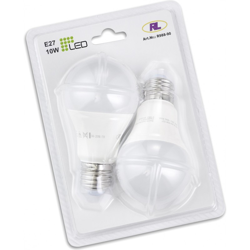 11,95 € Free Shipping | LED light bulb Reality Bombilla 10W E27 LED 3000K Warm light. Ø 6 cm. Modern Style. Plastic and Polycarbonate. White Color