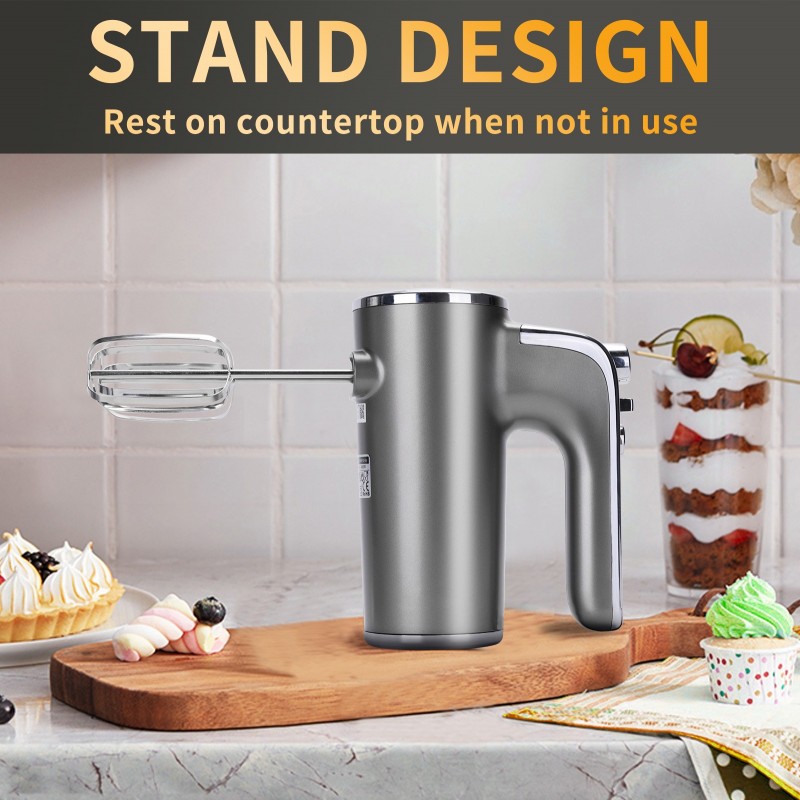 24,95 € Free Shipping | Kitchen appliance 400W 19×15 cm. Rod blender. 5 speeds. Turbo function. Kneading mixer for confectionery. Accessories included ABS. Golden Color