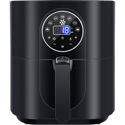 Electrodoméstico de cocina 1500W 32×30 cm. Freidora de aire sin aceite. Panel LED táctil. 3,5 litros Color negro