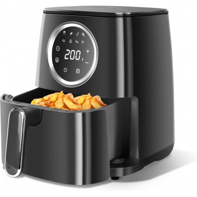 83,95 € Free Shipping | Kitchen appliance 1400W 34×33 cm. Oil free air fryer. LED digital touch screen. Scheduled menus. 4.2 liters ABS and PMMA. Black Color