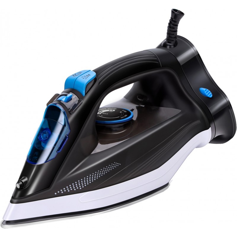 32,95 € Free Shipping | Home appliance 2600W 33×16 cm. Ceramic and removable steam iron. Without cable. Self-cleaning, anti-lime and anti-drip. Adjustable temperature and steam ABS, PMMA and Polycarbonate. Blue and black Color