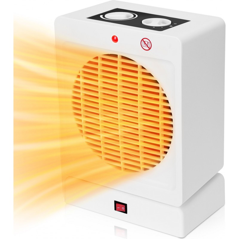 26,95 € Envío gratis | Calefactor 2000W 34×21 cm. Mini calefactor de aire. Oscilación PMMA. Color negro
