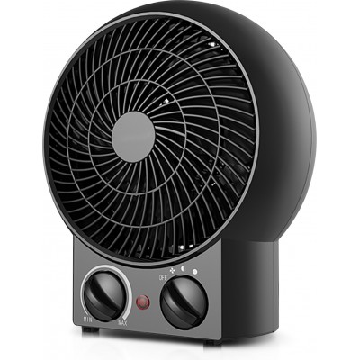 Calefactor 2000W 24×21 cm. Radiador de aire Color negro