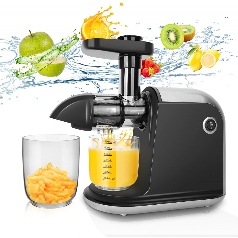 115,95 € Free Shipping | Kitchen appliance 150W 39×34 cm. Cold Press Blender Slow extraction system. Accessories included PMMA and Polycarbonate. Black and silver Color