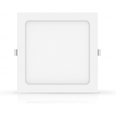 4,95 € Free Shipping | Recessed lighting 15W 4000K Neutral light. Square Shape 18×18 cm. down light White Color