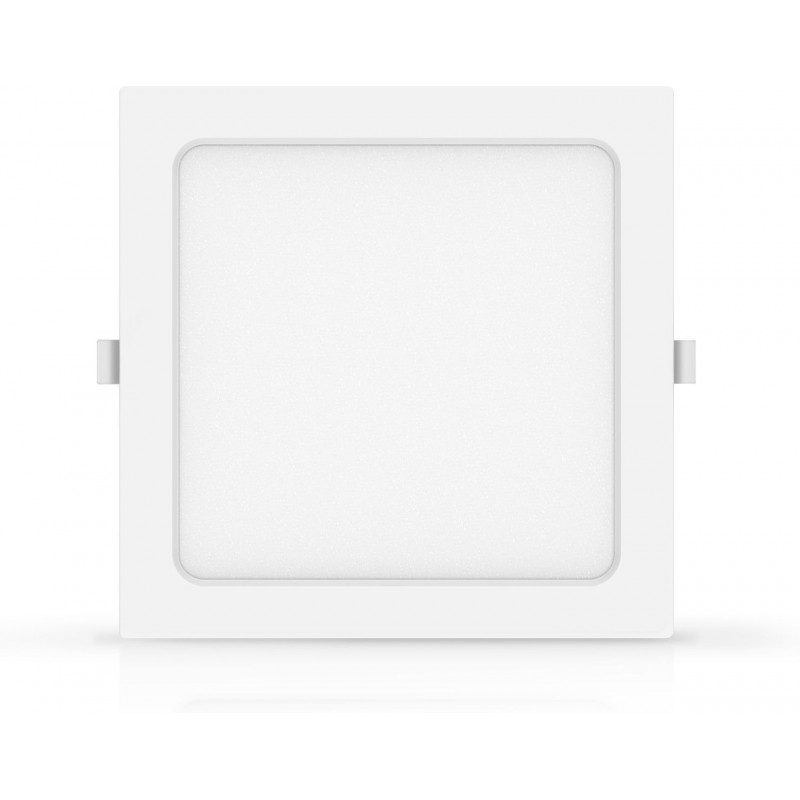4,95 € Free Shipping | Recessed lighting 15W 4000K Neutral light. Square Shape 18×18 cm. down light White Color