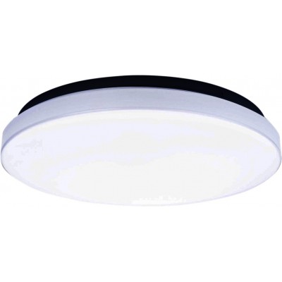 18,95 € Envio grátis | Luz de teto interna 24W 6500K Luz fria. Ø 38 cm. Lâmpada de teto LED Metais e policarbonato. Cor branco