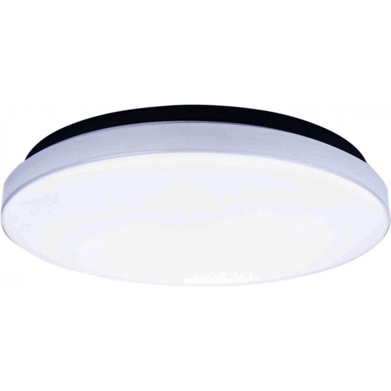 18,95 € Envío gratis | Plafón de interior 24W 6500K Luz fría. Ø 38 cm. Lámpara de techo LED Metal y policarbonato. Color blanco