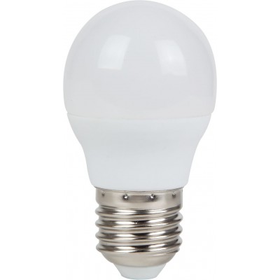 Boîte de 5 unités Ampoule LED 7W E27 LED G45 3000K Lumière chaude. Ø 4 cm. LED grand angle PMMA et Polycarbonate. Couleur blanc