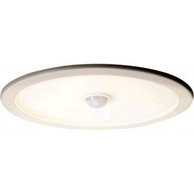 Recessed lighting 24W 3000K Warm light. Round Shape Ø 24 cm. Slim Downlight LED. PIR Motion Sensor. Ceiling mountable Aluminum and Polycarbonate. White Color