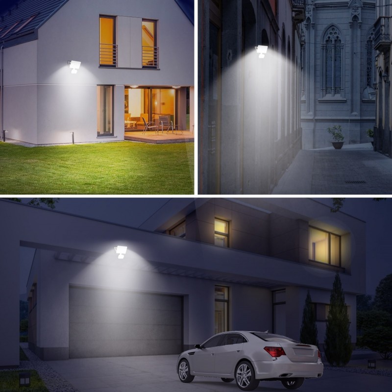13,95 € Free Shipping | Flood and spotlight 20W 16×13 cm. Super bright LED spotlight. Motion sensor. Waterproof Aluminum and Glass. White Color