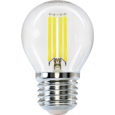 5 units box LED light bulb 4W E27 LED G45 6500K Cold light. Ø 4 cm. LED filament Crystal