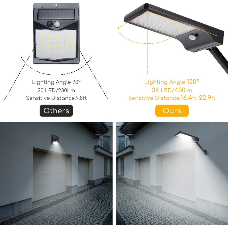 11,95 € Free Shipping | Flood and spotlight 6500K Cold light. Rectangular Shape 21×11 cm. LED Wall Lamp. Motion detection Black Color