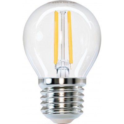 8,95 € Free Shipping | 5 units box LED light bulb 6W E27 LED G45 2700K Very warm light. Ø 4 cm. LED filament Retro Style. Crystal