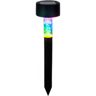 Scatola da 24 unità Faro luminoso 35×6 cm. Lampada solare RGB multicolore. Impermeabile PMMA. Colore nero