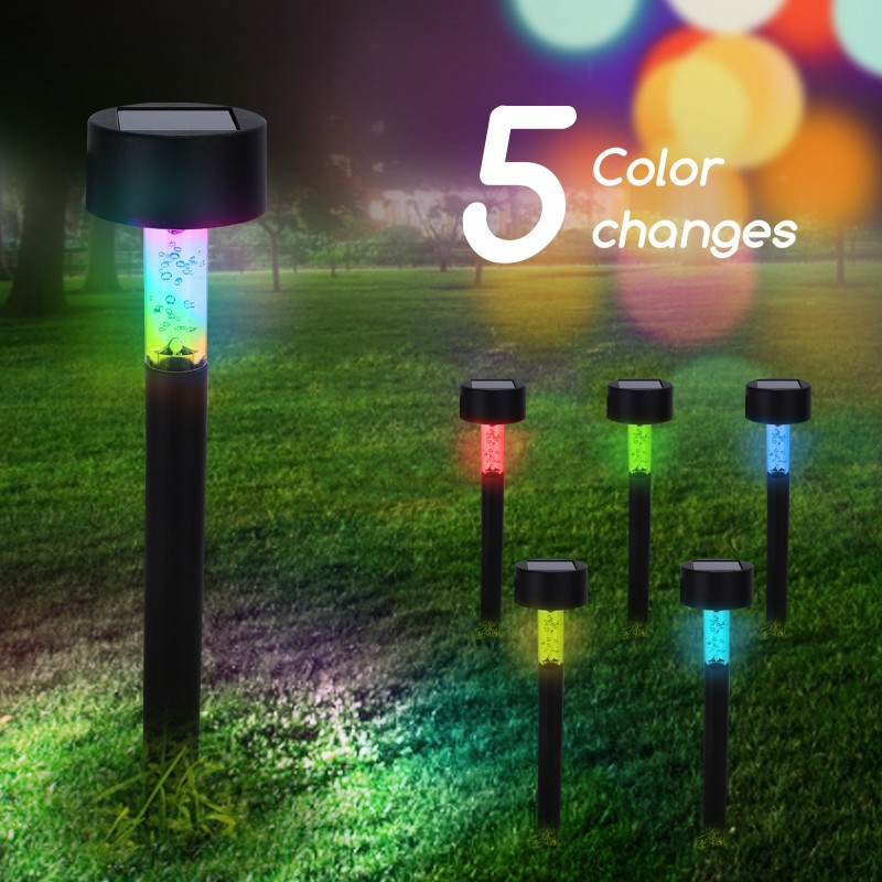 72,95 € Free Shipping | 24 units box Luminous beacon 35×6 cm. RGB multicolor solar lamp. Waterproof PMMA. Black Color