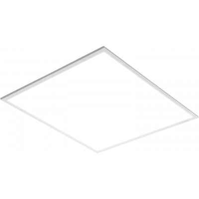 Painel de LED 40W 6000K Luz fria. Forma Quadrado 60×60 cm. Alumínio e PMMA. Cor branco