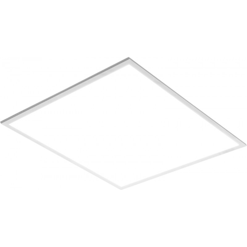 24,95 € Free Shipping | LED panel 40W 6000K Cold light. 60×60 cm. Aluminum and pmma. White Color