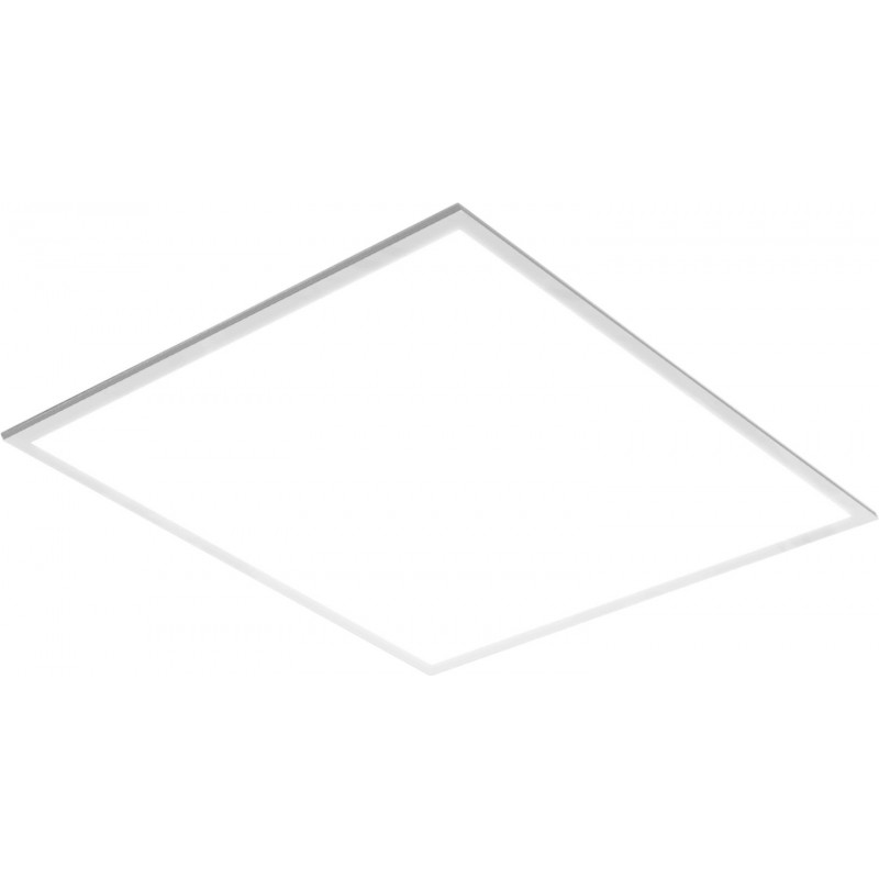 27,95 € Envio grátis | Painel de LED 40W 6000K Luz fria. Forma Quadrado 60×60 cm. Alumínio e PMMA. Cor branco