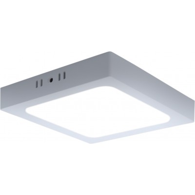 6,95 € Envio grátis | Luz de teto interna 18W 6500K Luz fria. 23×23 cm. Lâmpada de teto LED Cor branco